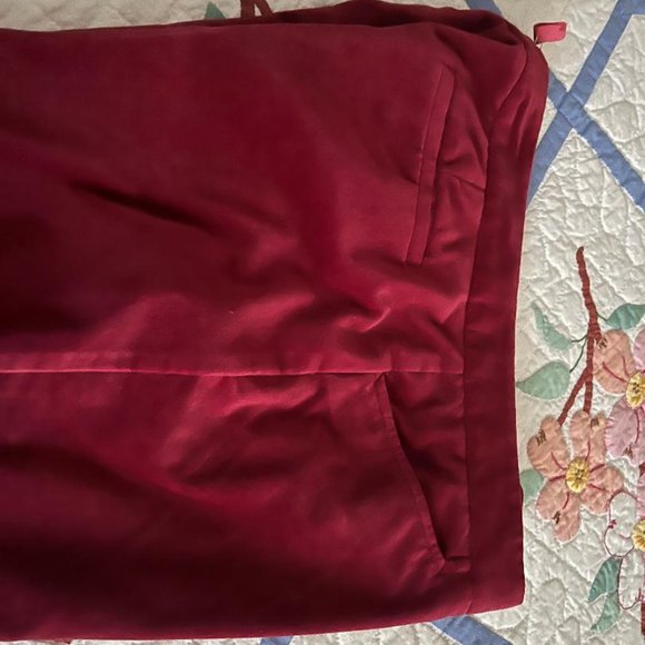The Limited Red Velvet Pants Size 8 - Picture 5 of 8